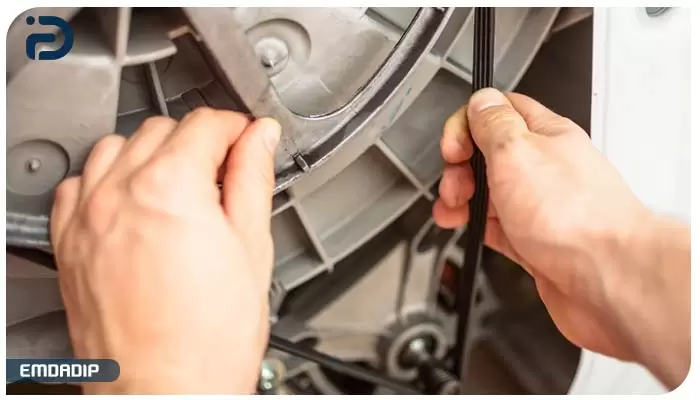 خرابی تسمه ها از علت های عدم چرخش دیگ لباسشویی