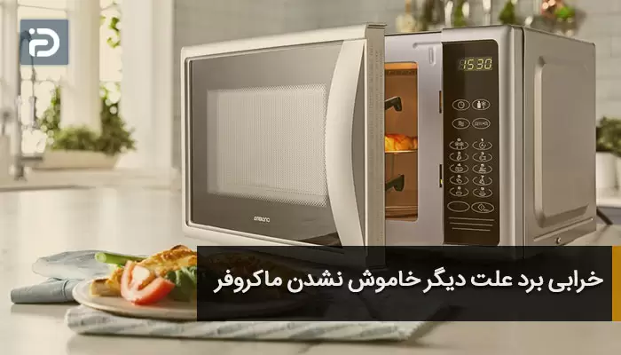 خرابی برد علت دیگر خاموش نشدن ماکروفر